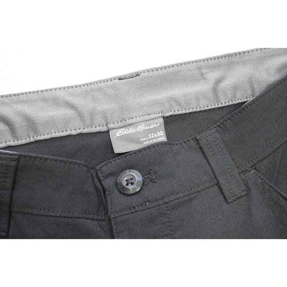 Eddie Bauer Camp Tech Pants Black Nylon Hiking Athetic Mens Size 32 x 30 - Picture 5 of 8